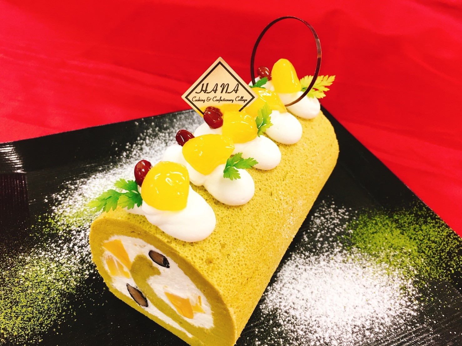 社会人のためのオープンキャンパス　抹茶のロールケーキ