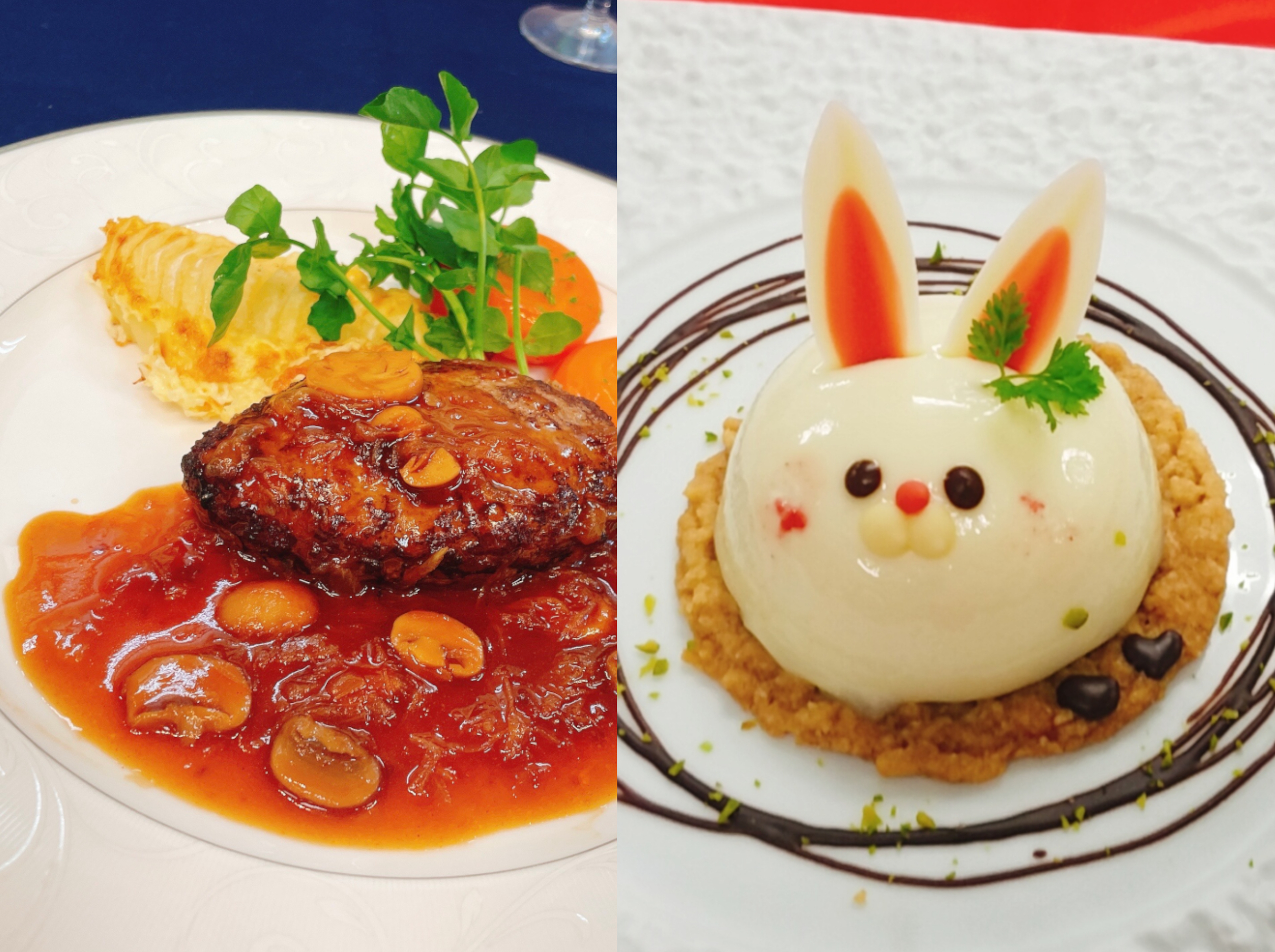 一日で調理と製菓を体験！【調理】(西洋)ハンバーグ(日本)天むす (中国)　五目チャーハン（和洋中デモンストレーション＆試食）＋【製菓】可愛いアニマルケーキ