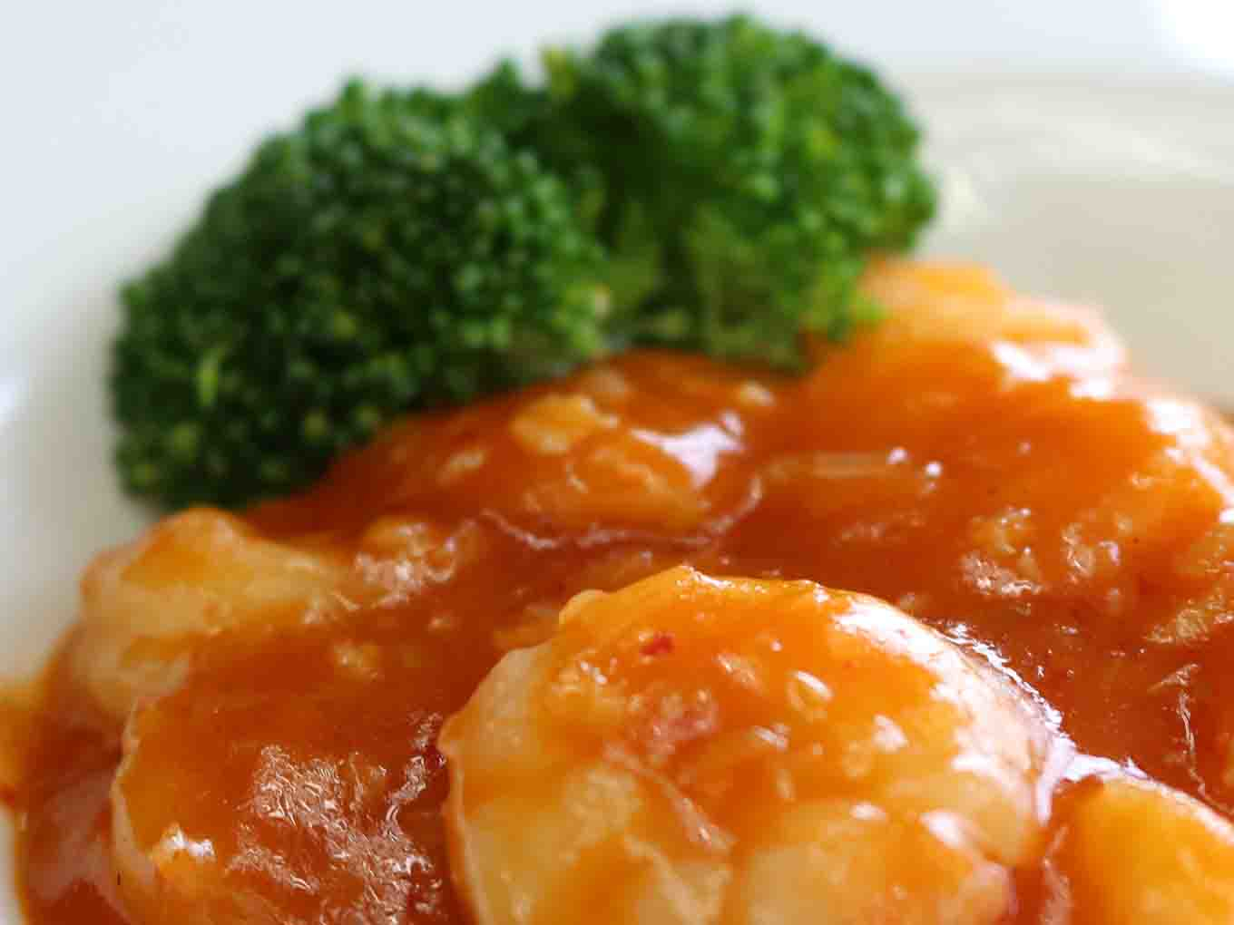 中国料理　エビのチリソース