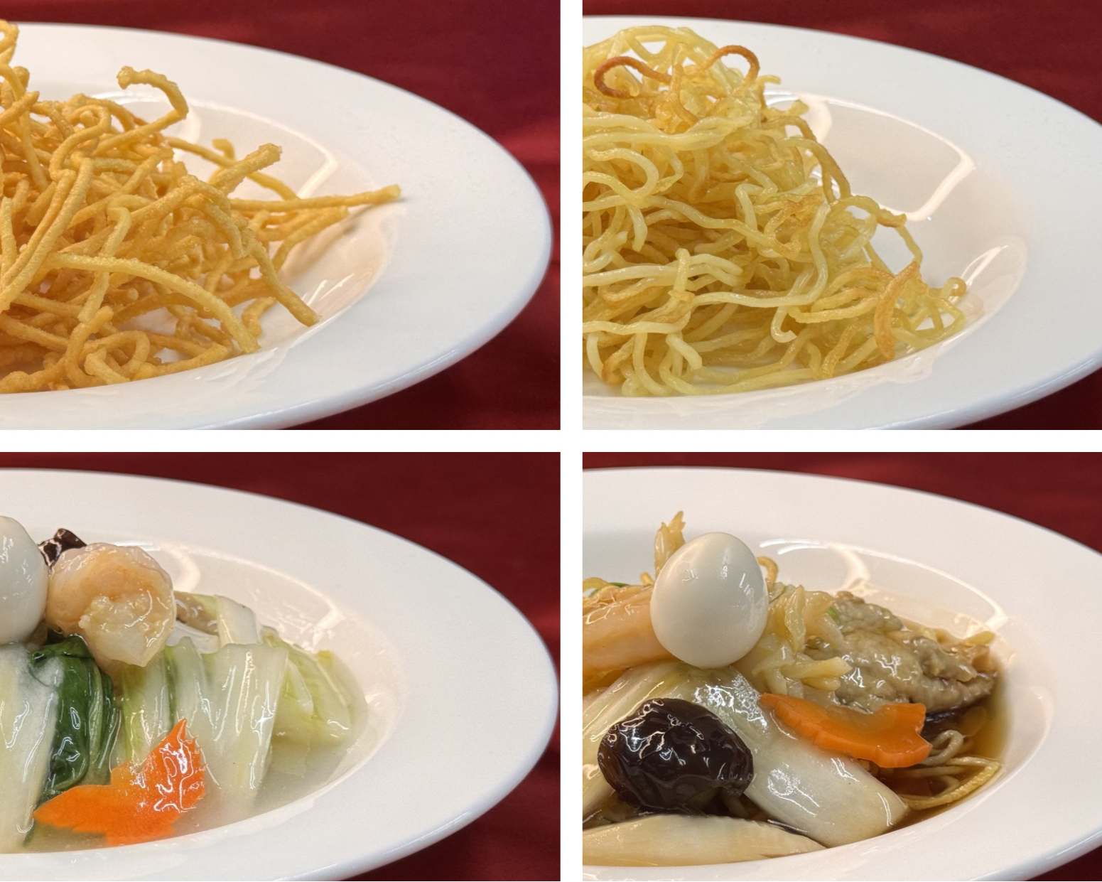 味と麺を自由にチョイス！あんかけ焼きそばとカニ爪フライ