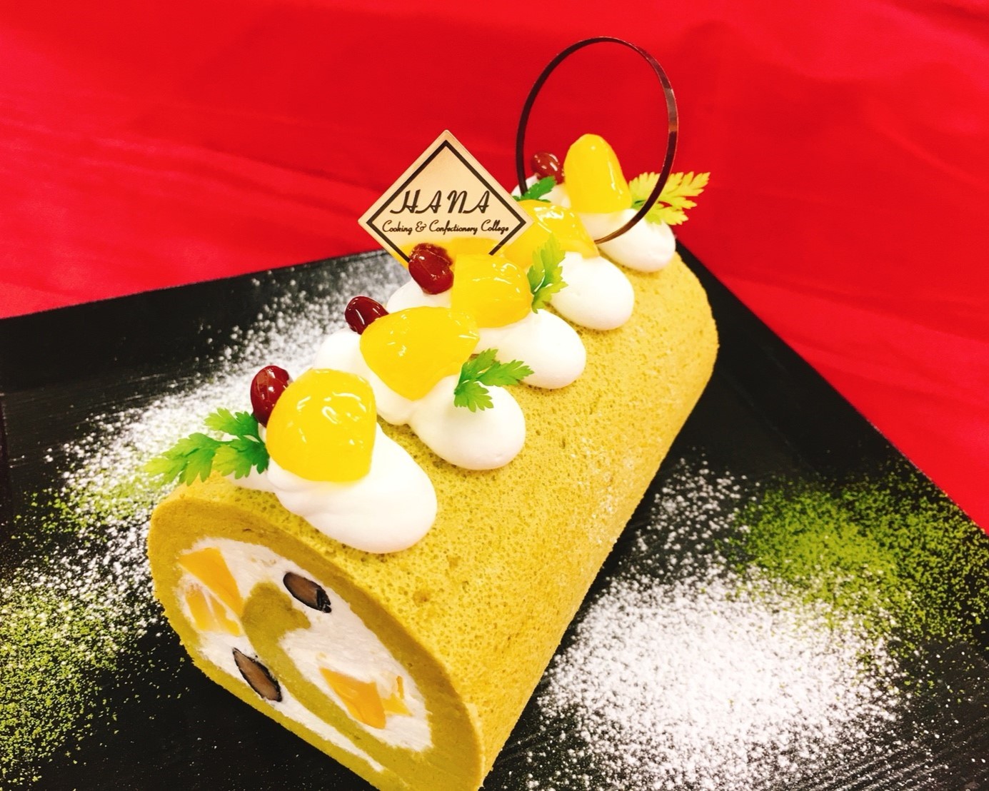 ふわふわ抹茶ロールケーキ